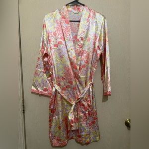 Pink Floral Print Robe - adonna - Size M